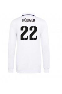 Real Madrid Antonio Rudiger #22 Voetbaltruitje Thuis tenue 2022-23 Lange Mouw